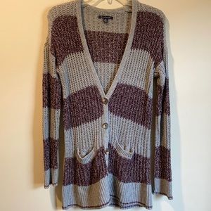 American Eagle Thick-Striped Cardigan
